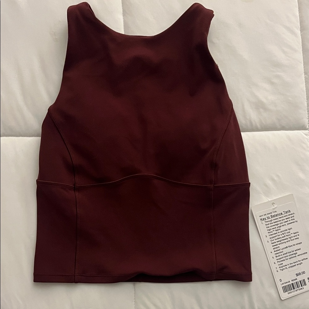 Lululemon Athletica Dark Red Tank Top
